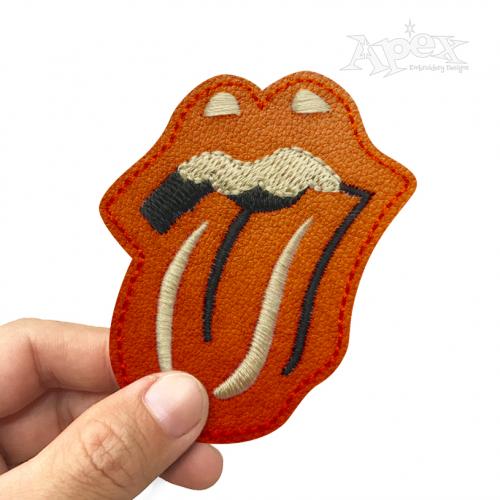 Lips And Tongue Feltie ITH Embroidery Design