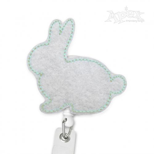 Easter Bunny Silhouette Feltie ITH Embroidery Design