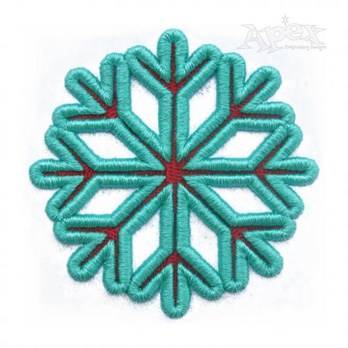 Snowflake 3D Puff Embroidery Design