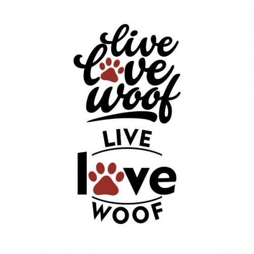 Live Love Woof Cuttable Design