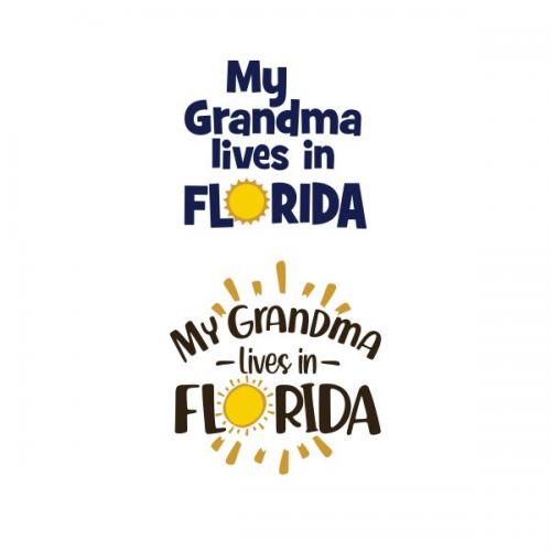 My Grandma Lives In Florida Cuttable Design