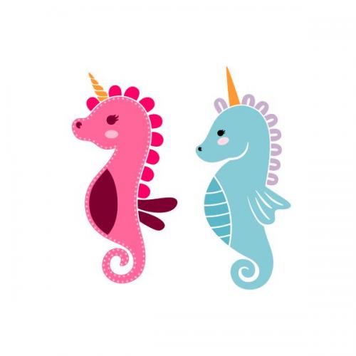 Seahorse Unicorn Cuttable Design