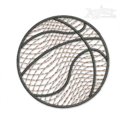 Basketball Sketch Embroidery Design