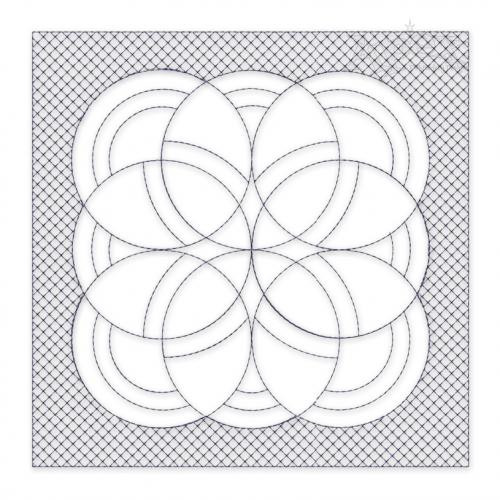 Circles Pattern Quilt Block Embroidery Design