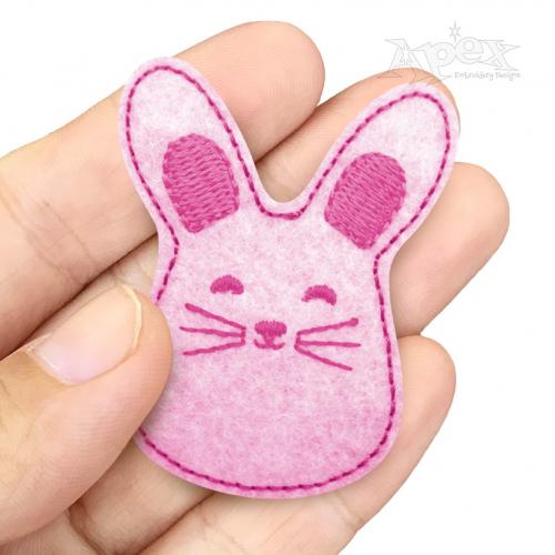 Cute Easter Bunny Feltie ITH Embroidery Design