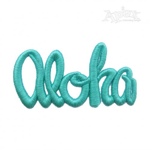 Aloha 3D Puff Embroidery Design