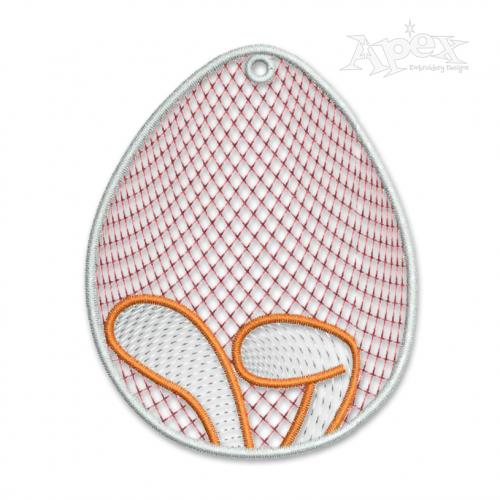 Easter Bunny Egg Sketch Embroidery Design