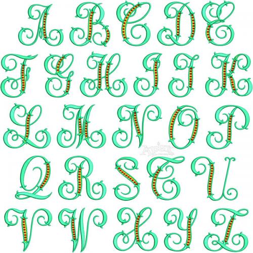 Dandy Dots Embroidery Font
