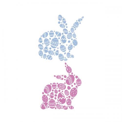 Easter Eggs Bunny Cuttable Design