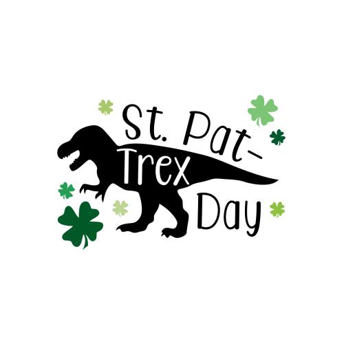 St. Pat Trex Day Dinosaur Cuttable Design