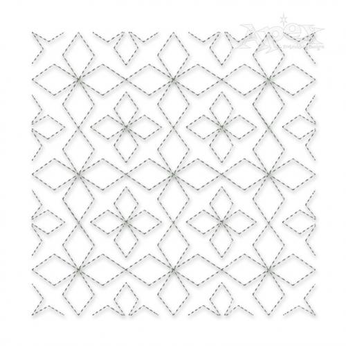 Sashiko Pattern #2 Quilt Block Embroidery Design