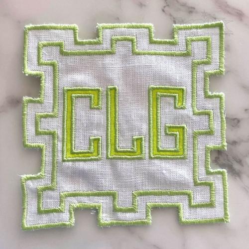 Modern Block Applique Embroidery Font