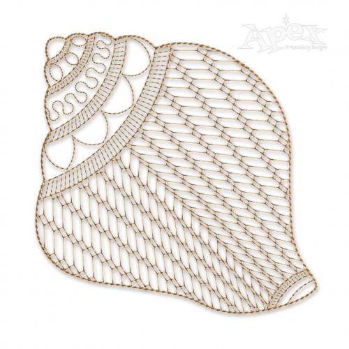 Pattern Seashell #2 Sketch Embroidery Design