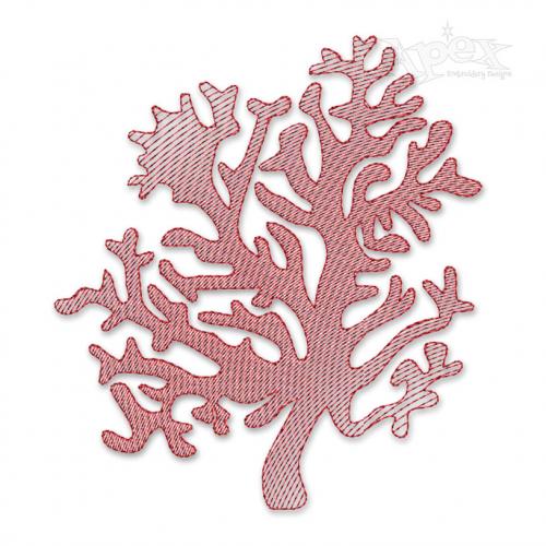 Coral Reef Sketch Embroidery Design