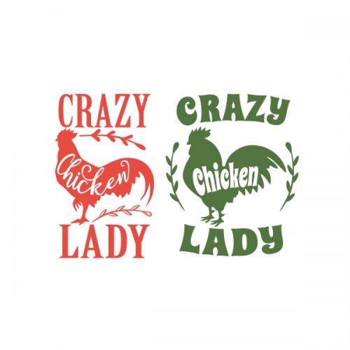 Crazy Chicken Lady Cuttable Design