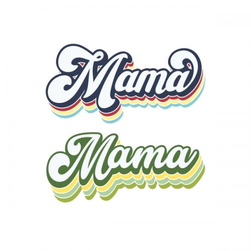 Mama Retro Cuttable Design