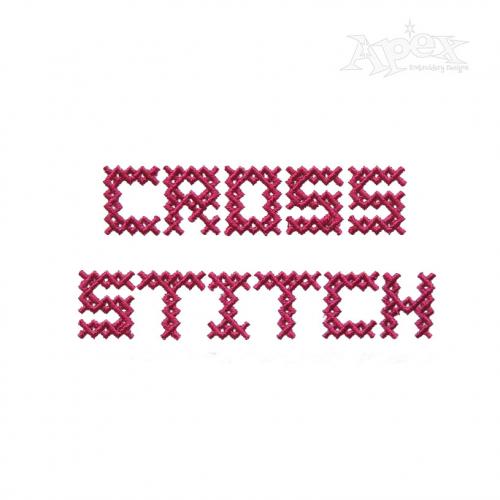 Cross Stitch Style #1 Embroidery Font