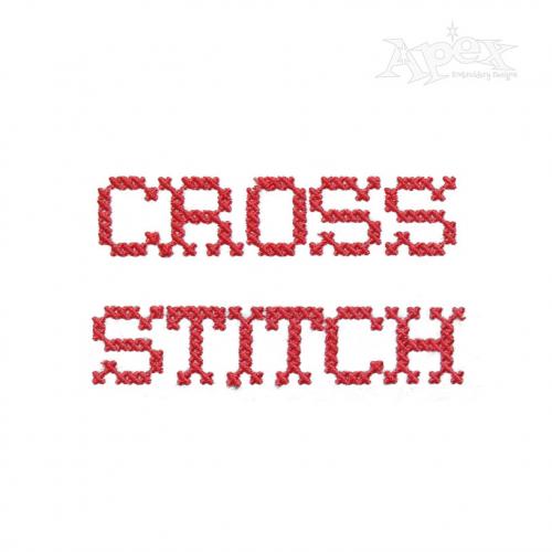 Cross Stitch Style #2 Embroidery Font
