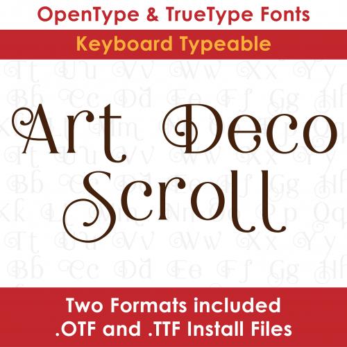Art Deco Scroll TrueType Font