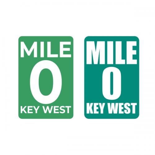 Mile 0 Key West Cuttable Design