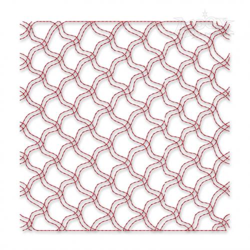 Wavy Pattern Seamless Quilt Block Embroidery Design