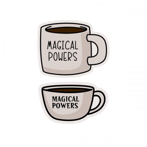 Coffee Cup Magical Powers Cuttable Design