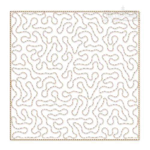 Random Swirl String Quilt Block Embroidery Design