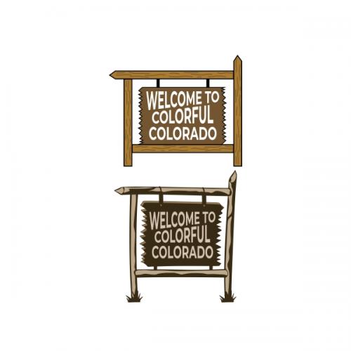 Welcome To Colorful Colorado Cuttable Design
