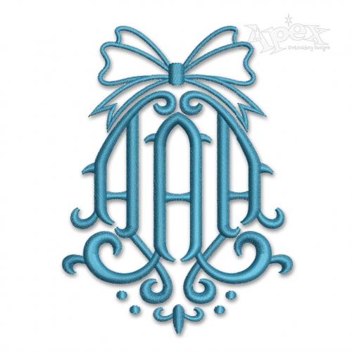 Bow Tie Embroidery Design