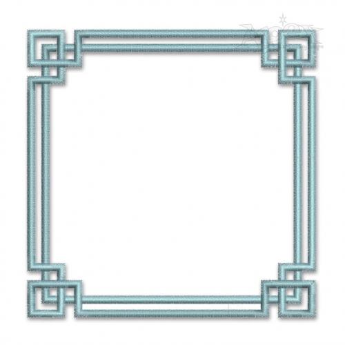 Chinoiserie Square Frame #5 Embroidery Design