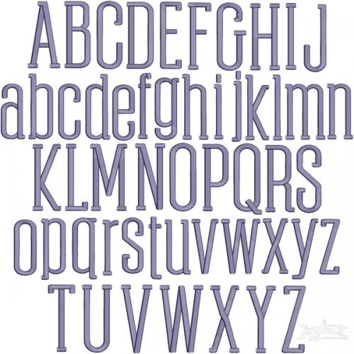 Wexford Embroidery Font - Alphabet