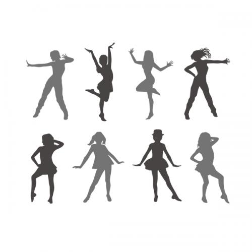 Female Dancer Silhouette Pack SVG Cuttable Design