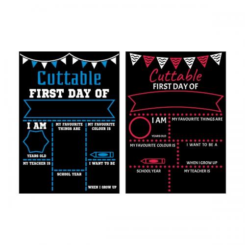 First Day Back to School Template SVG Cuttable Design