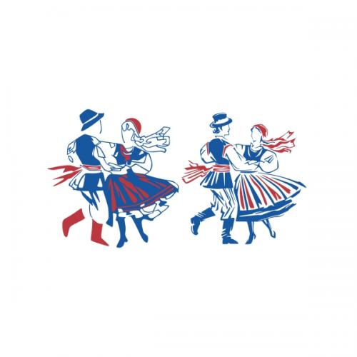Kujawiak Polish Poland Folk Dance SVG Cuttable Design