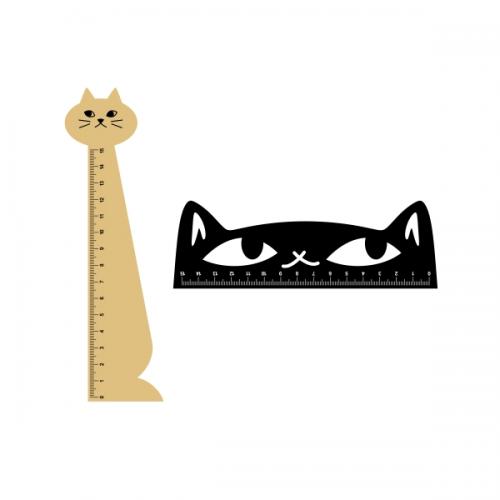 Cute Cat Ruler SVG Cuttable Design