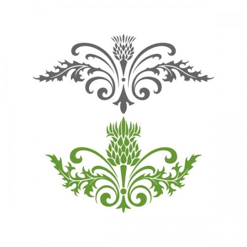 Scottish Thistle Flower Art SVG Cuttable Designs