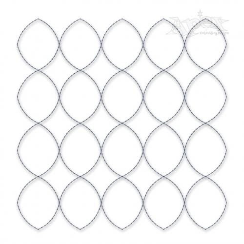 Doodle Oval Quilt Block Embroidery Designs