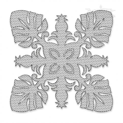 Tropical Pattern Sketch Quilt Block Embroidery Designs