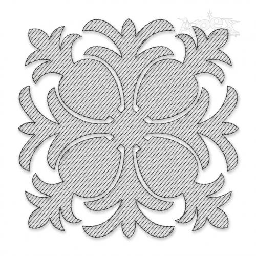 Tropical Pattern #2 Sketch Quilt Block Embroidery Designs