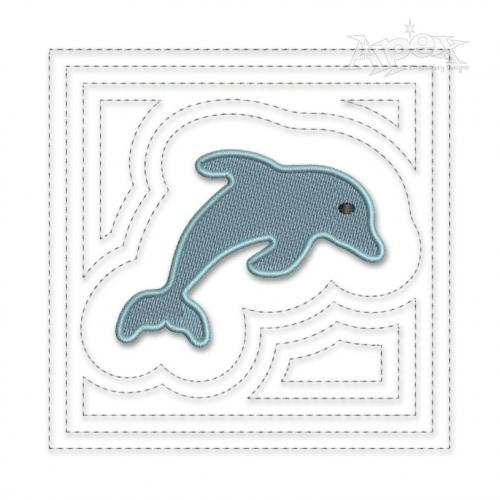 Dolphin Quilt Block Embroidery Designs
