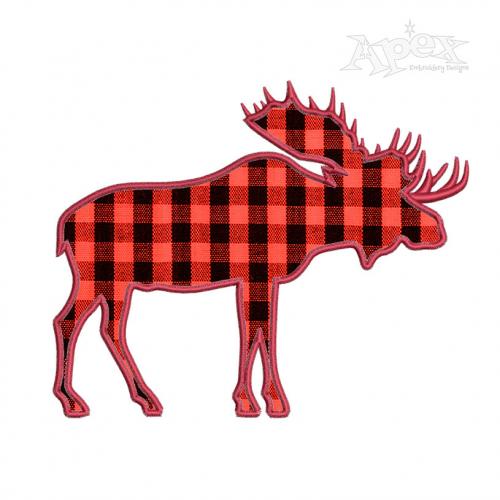 Moose Large Applique Embroidery Design
