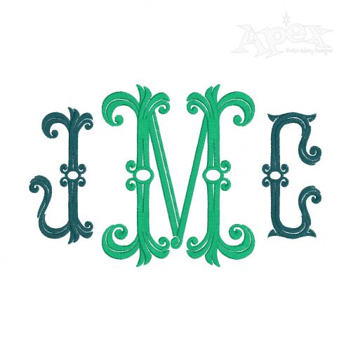 Sweet Briar Monogram Embroidery Font