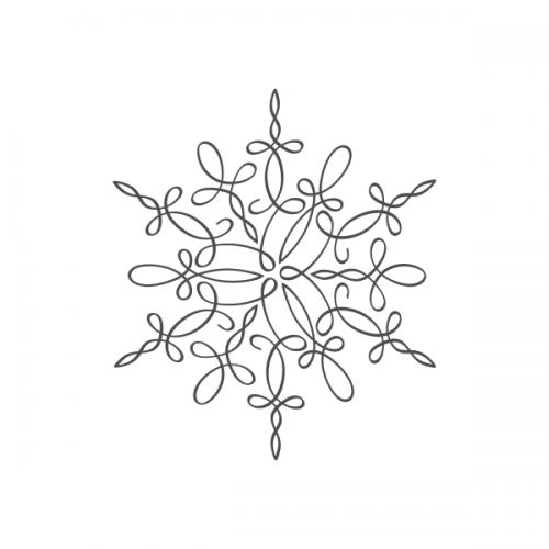 Snowflake Line Art SVG Cuttable Designs