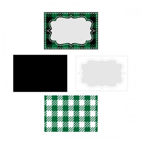 Buffalo Plaid Pattern Frames Pack SVG Cuttable Designs