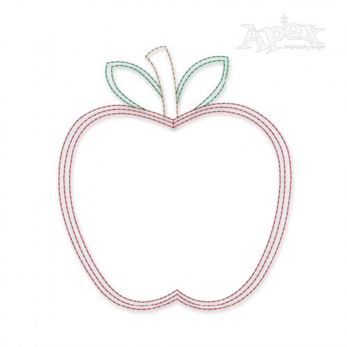 Apple Sketch Embroidery Designs