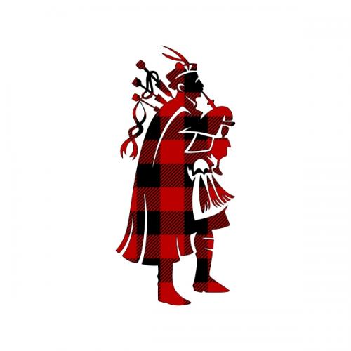 Plaid Pattern Scottish Dancer Cuttable Designs