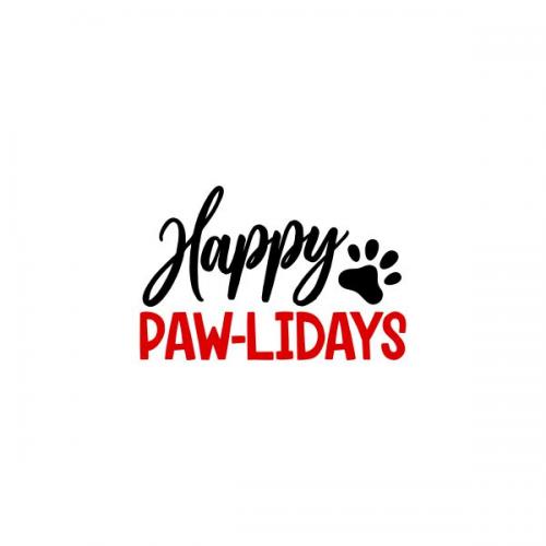 Happy Pawlidays Cuttable Designs
