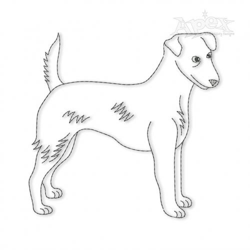 Grey Hound Dog Quick Run Stitch Embroidery Design