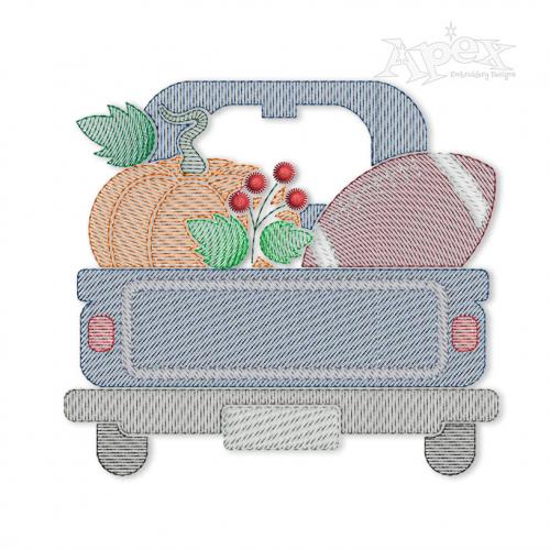 Fall Truck Embroidery Designs