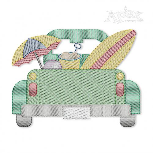 Summer Truck Embroidery Designs